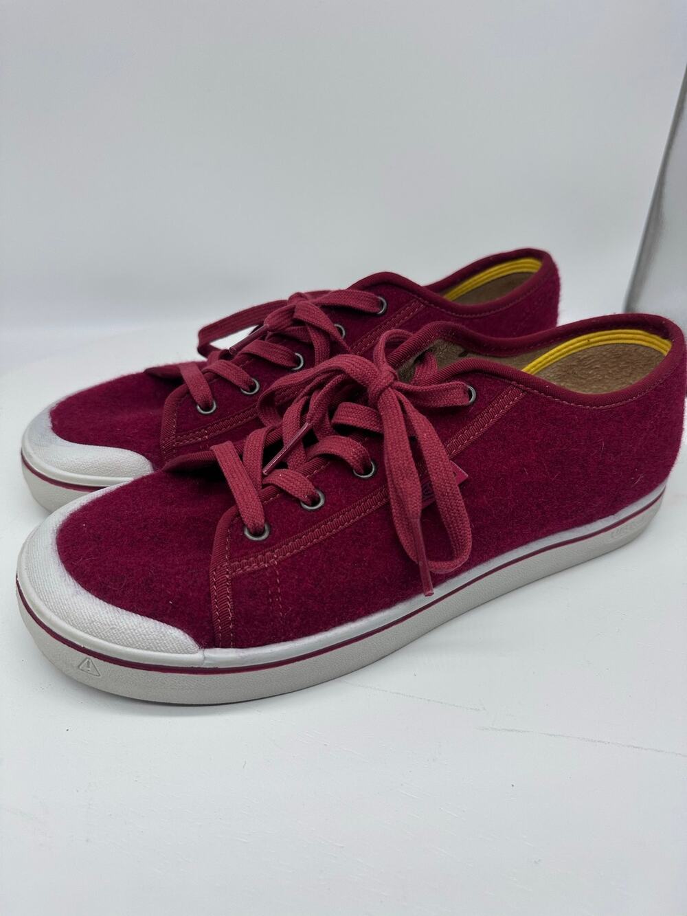 KEEN Elsa Lite Red Birch Felt Luft Insole Lace Up Casual Shoe Womens Size 10